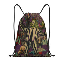 Beetlejuice Klasická taška se stahovací šňůrkou, Skládací, Sportovní, Fitness, Taška se stahovací šňůrkou, Unisex, Cestovní taška na