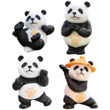 Mizh4ks kreslená panda soška dekorace domácí stolní miniaturní panda ozdoba panda dort dekorace