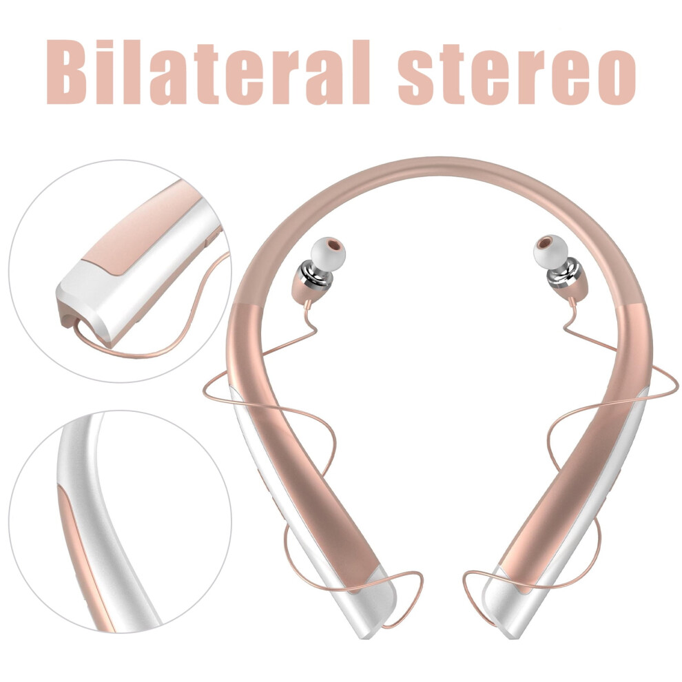 Susuchens Hbs-1100 Bluetooth-Compatible Neckband Earbuds, Noise-Canceling, Heavy Bass, Sports Wireless Earphones For Running, Silver 9180479515302
