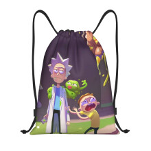 Rick And Morty Klasická taška se stahovací šňůrkou, Skládací, Sportovní, Fitness, Taška se stahovací šňůrkou, Unisex, Cestovní taška