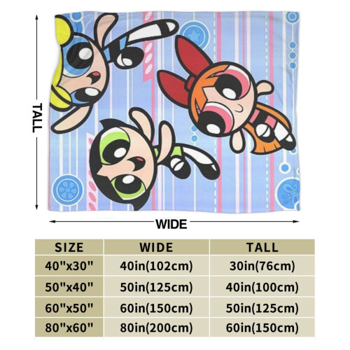Κουβέρτα ξενοδοχείου Powerpuff Girls, κουβέρτα Anime για κρεβάτι, κουβέρτα καναπέ, 2