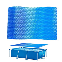 Swimming Pool Solar Cover 260 x 160 cm UV Protection Blue PE Heat Retention Dustproof Foldable