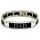 Pulseira de identificação Tioneer em aço inoxidável, 8,25 polegadas, com a palavra "DAD" gravada, na cor preta. 1