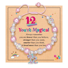 JZROCKER Stijlvolle Eenhoornarmband Handgeweven Meisjes Sieraden Regenboog Kralen Cadeau Accessoire