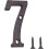 Conjunto de 2 números residenciais de ferro fundido de 7,6 cm (3 polegadas) em metal, ideais para endereços, caixas de correio e portas externas, 1