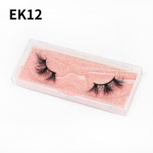 Nvzi -b 1 Pairs Wispy Mink Lashes Fluffy Eye Lashes Natural Look Volume Fake Eyelashes，BK12