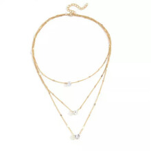 RSAMD Simple Multilayered Pendant Necklace For Girls Women Star Heart Shaped NecklaJO-Silver-