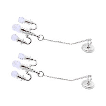 Guangmc2Pcs1: 12 Lysekroneborde i legering, miniatureophæng til børn, sølv