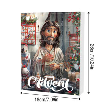 Adventskalender met 24 2D Jezus-beeldjes, herbruikbare kerstcountdownboxen voor kinderen, volwassenen en het hele gezin – het perfecte kerstcadeau