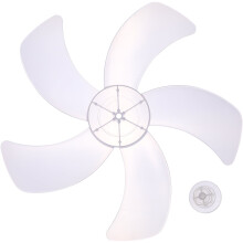 Guangmc 14" White Plastic Pedestal Fan Blades - Silent Cooling Accessory
