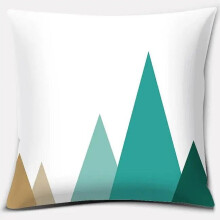 Kissenbezüge aus Baumwollleinen in Blau und Grün – Frische Deko-Serie – Kissenbezug für Zuhause, Büro, Schlafzimmer, Sofa oder Auto