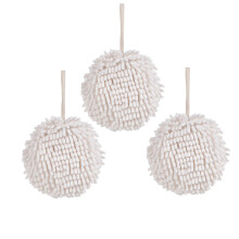 3er-Pack Handtuchball aus Chenille, großes Küchentuch, saugfähiges Reinigungstuch für Bad und Küche – Weiß