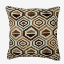 HomeCentric Kissenbezüge, Braun, 40 x 40 cm, 2er-Pack, Samt-Ikat, dekorative Kissenbezüge mit Reißverschluss, kompatibel mit Honey Hexagon