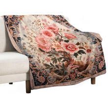 Μαλακή κουβέρτα φανέλας 40"x50" - Peach Blush, άνετη κουβέρτα καναπέ για ενήλικες και