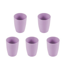 Lksixu5PCS Vasos de plástico reutilizables multicolor, apilables, aptos para lavavajillas, con pajitas para cocina, oficina y viajes.