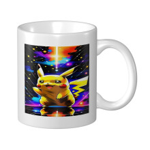 Pikachu Comics Mug Coffee Cup For Cocoa, Tea, Beverages | Holds 12 Ounces Ceramic Camper Mug Small Coffee Cup