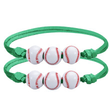 Parel oorbellen en armbandenset, trouwsieraden, 2 stuks gele softbal kralen verstelbare vriendschapsarmbanden, compatibel met heren sporthorloge