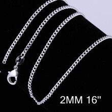 Verpakking van 5 kettingen voor het maken van sieraden, bulkverpakking verzilverde kabelkettingen voor het maken van sieraden