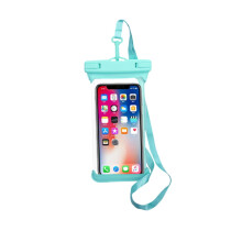 Mála Fón Póca Uiscedhíonach Trédhearcach Mizh PVC Mála Snámha Fón Uilíoch Cás Fón Spóirt Uisce Lasmuigh (Glas)