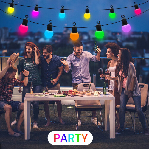 Φωτιστικά LED Lmueinov USB, Πολύχρωμη λάμπα με μπάλα, αδιάβροχη για υπαίθρια σκηνή 2