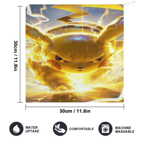 Πετσέτες Pikachu για το μπάνιο, Βαμβακερές πετσέτες προσώπου μαλακές απορροφητικές 1
