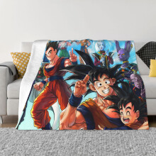 Sarjakuva Dragon Ball Z -painettu peitto, pehmeät heittopeitot, vuodevaatteet, anime-lahjat tytöille, lapsille, aikuisille, kaikkina vuodenaikoina
