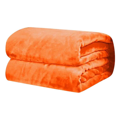 Κουβέρτα PRINxy Fleece Queen Size, 39,4*55,1 ίντσες, Πορτοκαλί - Μαλακή, Ελαφριά, Βελούδινη