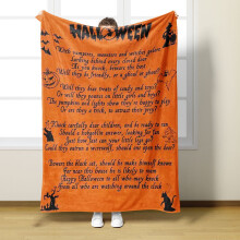 Halloween-Kürbis-Decke mit Geistermotiven, leichte, kuschelige Bettdecke, weiche Saison-Reisedecke für Erwachsene und Kinder, 30 x 40 cm, A-1