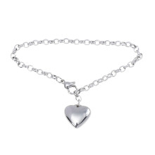 Pulsera con dije de corazón y colgante de letra para niñas de Guangmc - Recuerdos para bodas y fiestas