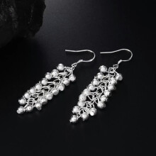 RSAMD925 sterling zilveren bedeltjes, matte kralen, oorbellen voor vrouwen, leuk cadeau voor een bruiloft