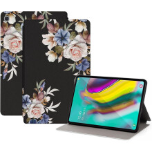 Étui compatible avec Samsung Galaxy Tab S5e 10,5 pouces (2019) (SM-T720/T725/T727) : coque en cuir PU de qualité supérieure, protection antichoc.