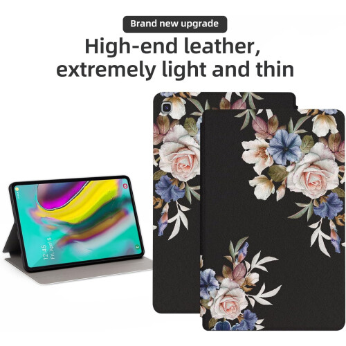 Capa compatível com Samsung Galaxy Tab S5e 10.5 polegadas 2019 (SM-T720/T725/T727) em couro PU premium, proteção contra impactos. 1