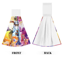 Lolirock1Prosoape de mână cu buclă Velcro, șervețele umede din catifea coral pentru bucătărie și baie
