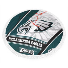 Eagles kerstboomrok met franjes, pluche, in de kleuren van het American footballteam, helder en eenvoudig te installeren, een geweldig cadeau voor