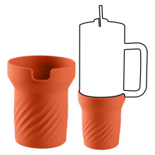 Bicchieri in vetro Xubond da 40 oz/30 oz con base e coperchio in silicone, compatibili con il bicchiere FlowState, colore rosso. Accessori essenziali