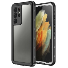 Kompatibel med Samsung Galaxy S21, cover, vandtæt og støvtæt med indbygget skærmbeskytter, stødsikker, 360 graders beskyttelse, fuld krop til