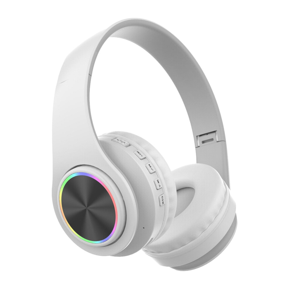 Bluetooth 5.0 Over-Ear Headphones With Rgb 5H Playtime, Microphone, Foldable Weight, Hifi Stereo Sound Light 9395123266886