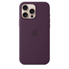 Kompatibel med iPhone 16Pro Max silikonecover med MagSafe trådløs opladning, slankt, 6,9" tommer - blomme