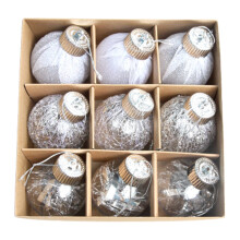 9 stuks 6 cm onbreekbare plastic kerstboomversieringen, kerstballen voor kerstbomen, bruiloften, feesten en huisdecoratie, vakantieproducten