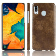 Cás Retro atá comhoiriúnach le Samsung Galaxy A20/a30Clúdach Cosanta Frith-Scratch Patrún Lychee le Patrún Litchee