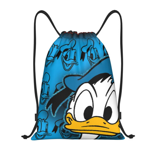 Κλασική τσάντα Donald Duck με κορδόνι, πτυσσόμενη, αθλητική, γυμναστικής, τσάντα με