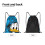 Κλασική τσάντα Donald Duck με κορδόνι, πτυσσόμενη, αθλητική, γυμναστικής, τσάντα με 5