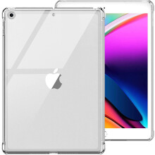 Suojakuori iPadille 9./8./7. sukupolvi, yhteensopiva iPad 10.2:n kanssa, vuosimallia 2021 ja 2020 sekä 2019, läpinäkyvä, kirkas iskunkestävä