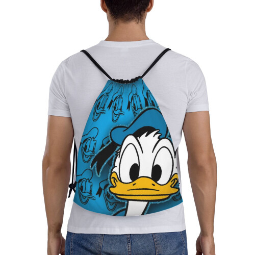 Κλασική τσάντα Donald Duck με κορδόνι, πτυσσόμενη, αθλητική, γυμναστικής, τσάντα με 1