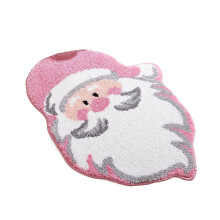Χαλιά Μπάνιου Giyblacko Santa Κόκκινο Χριστουγεννιάτικο Χαλί Απορροφητικό Πλενόμενο