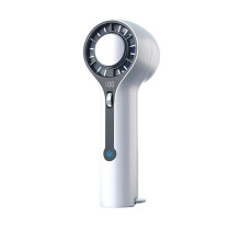 3000mAh Portable Handheld Fan with Double Ice Cooling, Speed USB Rechargeable Foldable Fan for Indoor and Outdoor Use Silver