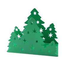 XIUH Serviettenhalter aus Edelstahl in Weihnachtsbaumform – Grün, passend für westliche Restaurantdekoration, Partys und Zuhause