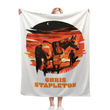 Chris Stapleton Kuscheldecke, ultraweiche Samtdecke, leichte Bettdecke, Geschenkidee für Geburtstag, Weihnachten, Halloween usw. – 102 x 127 cm