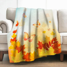 Sonnenblumen-Wohndecke, Schmetterlings- und Blumenmotiv, weiche, leichte Decke für Frauen und Mädchen, geeignet für Wohndekoration und Reisen