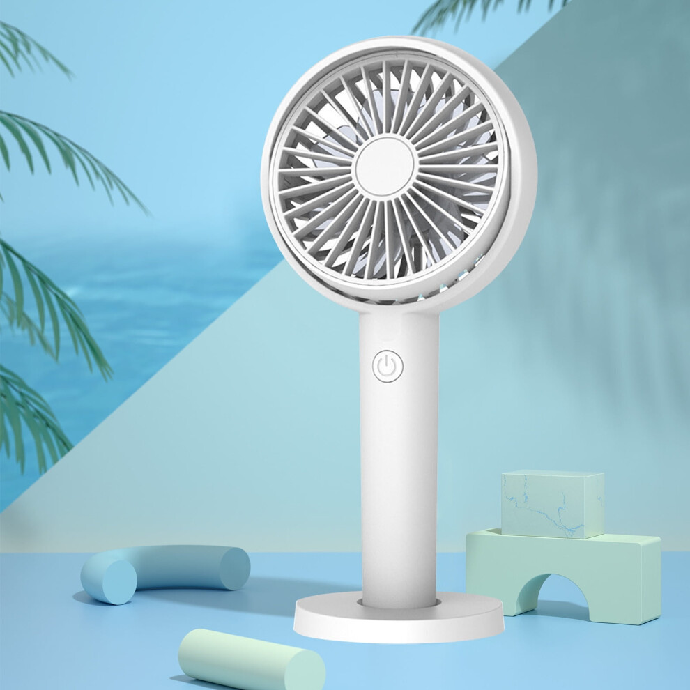 Kiplyki Mini Portable Fan, Silent Powerful Handheld Fan, 3 Speeds, Usb Rechargeable, Lightweight Desk Fan With Base 9395123269443